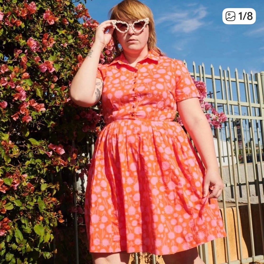 2X Tuesday of California Corral Dress Dandelion Print Never Worn